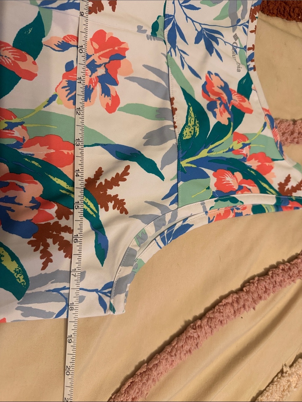 Columbia Floral Sun Dress in White with Tropical Print - Picture 8 of 8